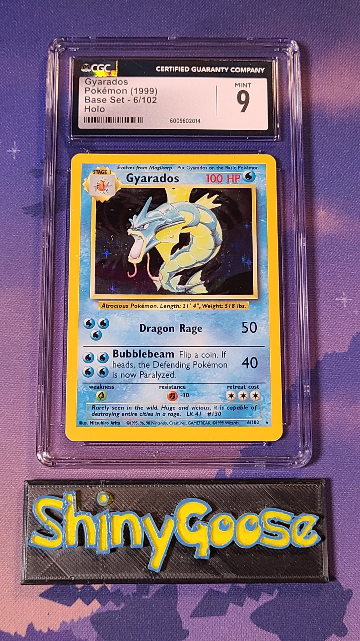 (Graded) Gyarados 6 Base Set CGC 9